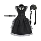 Fantasia De Princesa Bruxa Preta Para Meninas, Vestido De Cosplay Para Crianças, Roupas Para Festa