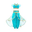 Fantasia De Princesa Jasmine Para Meninas, Vestido Da Lâmpada Mágica De Aladdin Para Halloween E