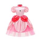Fantasia De Princesa Peach Para Meninas, Cosplay De Super Mario Bros, Disfarce Para Festa De