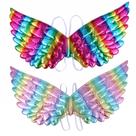 Fantasia de princesa Unicorn Wings LUOZZY Rainbow para crianças x2