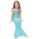 Fantasia de Sereia Infantil com Cauda e TOP