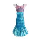 Fantasia De Sereia Princesa Com Cauda E Coroa Para Idades De 3 a 12 Anos, Embalada Para Presente,