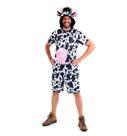 Fantasia de Vaca Masculina Curta Com Chifres e Tetas Fantasia de Vaca Masculina Curta Com Chifres e Tetas
