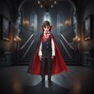 Fantasia De Vampiro Conde Drácula Infantil Luxo Halloween Festas