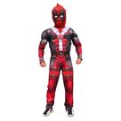 Fantasia Deadpool Infantil Macacão Completo com Capuz
