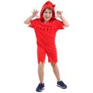 Fantasia Diabo Infantil Curta Com Chifre de Halloween Fantasia Diabo Infantil Curta Com Chifre de Halloween