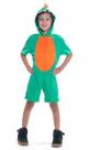 Fantasia Dinossauro Verde e Laranja Infantil Roupa Carnaval