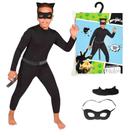 Fantasia Do Cat Noir Infantil Luxo Completa Miraculous Com Máscara