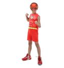 Fantasia do Flash Infantil Regata Curta Com Máscara