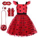 Fantasia EleFairy Ladybug Dress Lady Bug para meninas de 5 a 6 anos