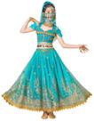Fantasia ELLYDOOR Princess Jasmine para meninas Aladdin Blue 150cm Fantasia ELLYDOOR Princess Jasmine para meninas Aladdin Blue 150cm