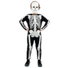 Fantasia Esqueleto Infantil Longo com Máscara Halloween