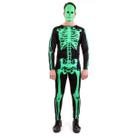 Fantasia Esqueleto Verde Adulto Longo com Máscara - Halloween Fantasia Esqueleto Verde Adulto Longo com Máscara - Halloween