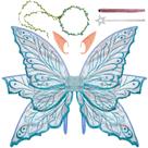 Fantasia Fairy Wings VersaCharm para adultos e mulheres, azul, 33x25cm