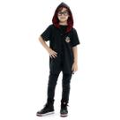 Fantasia Feiticeiro Infantil com Capa e Óculos Escola de Magia