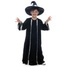 Fantasia Feiticeiro Mago Infantil com Chapéu - Halloween Fantasia Feiticeiro Mago Infantil com Chapéu - Halloween