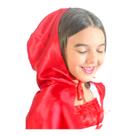 Fantasia Feminina Capa Chapeuzinho Vermelho Adulto e Infantil Capuz Fantasia Feminina Capa Chapeuzinho Vermelho Adulto e Infantil Capuz