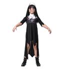 Fantasia Freira do Mal Infantil Halloween Menina Com Véu