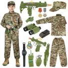 Fantasia GIFTINBOX Army para crianças Soldier, 15 unidades de 3 a 13 anos