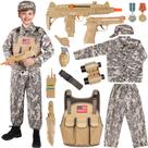 Fantasia GIFTINBOX Kids Army para meninos com brinquedo militar de Halloween