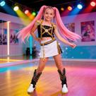Fantasia Guerreiras do KPop Infantil Branca Golden de Luxo pra Menina