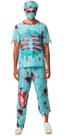 Fantasia Halloween Adulto Cirurgião Zumbi Roupa Masculina