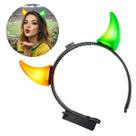 Fantasia Halloween: Tiara Arquinho Diabinho/ Capetinha com Chifres Iluminados em Luz LED (1 Und)