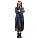Fantasia Halloween Wandinha Uniforme Cinza Feminino Adulto