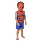 Fantasia Homem Aranha Infantil Curta C/ Máscara Master Toys