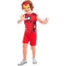 Fantasia Homem De Ferro Infantil Clássica Curta Com Máscara