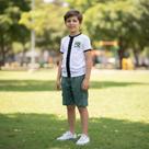 Fantasia Infantil Ben 10 - Bermuda E Camiseta Com Máscara