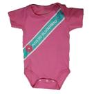Fantasia Infantil Body para Bebês Manga Curta Miss Bloquinho Rosa Tamanho 6-9 Meses Basic+