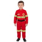 Fantasia Infantil Bombeiro Unissex Vermelha Menino Menina - Fantasia Infantil Bombeiro Unissex Vermelha Menino Menina -