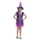 Fantasia Infantil Bruxa Roxa com Chapéu e Saia de Tule - Halloween Fantasia Infantil Bruxa Roxa com Chapéu e Saia de Tule - Halloween