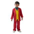 Fantasia Infantil Coringa com Terno Vermelho e Colete Amarelo
