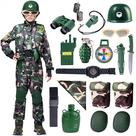 Fantasia infantil das Forças Especiais do Exército da Spooktacular Creations, fantasia de Camo Trooper para crianças, fantasias de Halloween, RPG e cosplay de carnaval (XXL (14-16 anos))