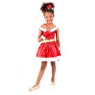 Fantasia Infantil de Natal Mamãe Noel Com Gorro Saco e Luvas