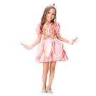 Fantasia Infantil de Princesa Vestido Curto Com Luva e Tiara
