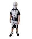 Fantasia Infantil Esqueleto C/touca Curta Halloween
