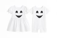 Fantasia Infantil Fantasminha Conjunto Vestido e Macacão Temáticos