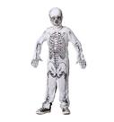 Fantasia Infantil Halloween Esqueleto Branco e Preto C/Capuz