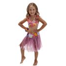 Fantasia Infantil Havaiana Saia Colar e Pulseira
