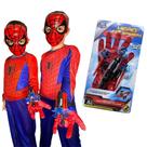 Fantasia Infantil Homem Aranha Com Lança Teias e Máscara