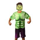 Fantasia Infantil Hulk Marvel Macacão Curto com Máscara