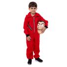 Fantasia infantil Macacão Vermelho La Casa de Papel + mascara salvador dali