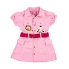 Fantasia Infantil Menina Safari Rosa Macacão Com Cinto