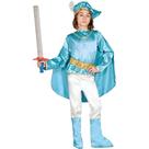 Fantasia Infantil Menino de Luxo Príncipe Azul Realeza com Detalhes Dourados para Carnaval Festa Temática Aniversário