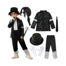 Fantasia Infantil Michael Jackson: Roupa De Dança De Estrela Pop Para Meninos E Meninas, Ideal Para Fantasia Infantil Michael Jackson: Roupa De Dança De Estrela Pop Para Meninos E Meninas, Ideal Para