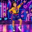 Fantasia Infantil Musica Guerreiras do Kpop Cosplay Roupa Dança