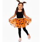 Fantasia Infantil pra Menina Barata Kit Saia e Tiara Morceguinha Vampira Roxa ou Laranja